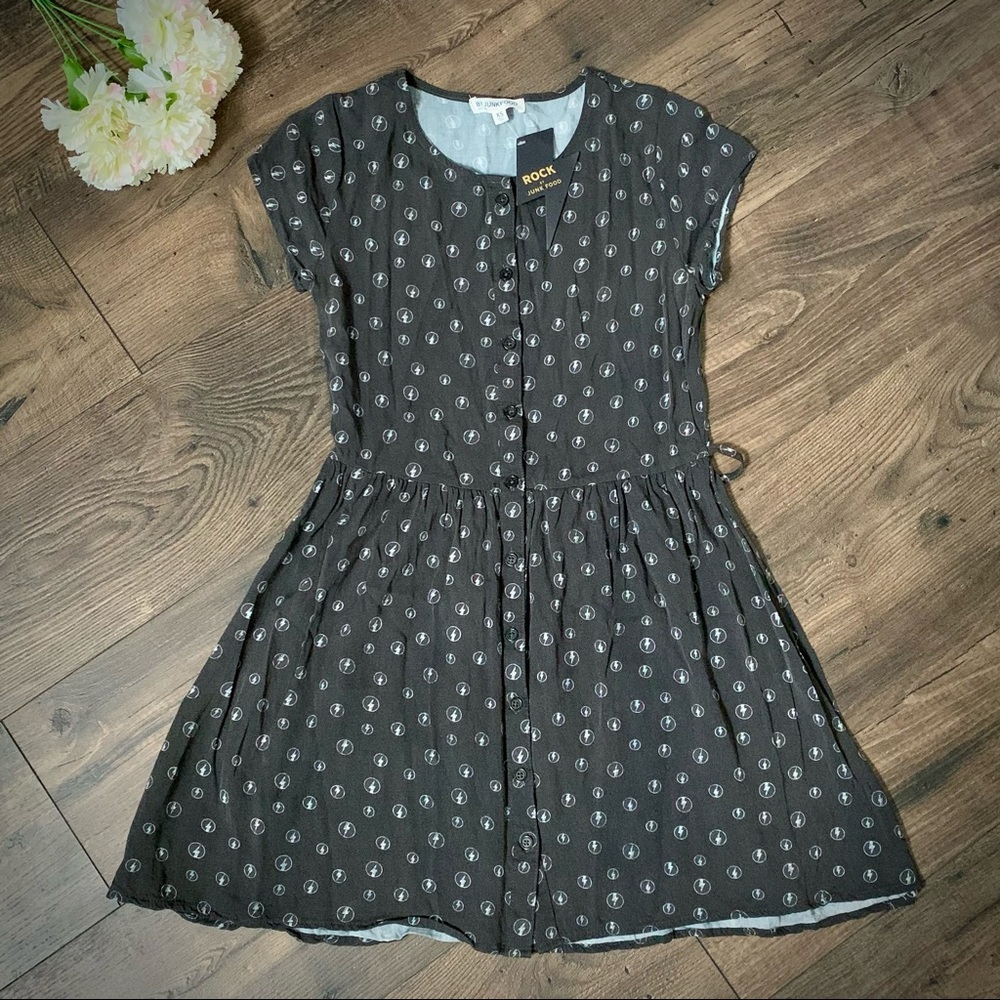 Junk Food AC-DC dress NWT extra small